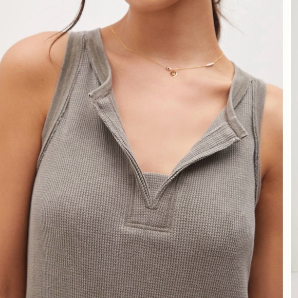 Casual greyish waffle Sleeveless Dress - Picture 2 of 11